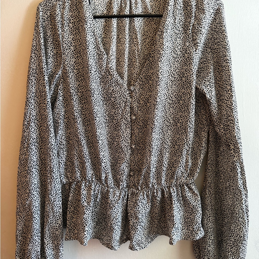 Elegant Black and White Women's Top